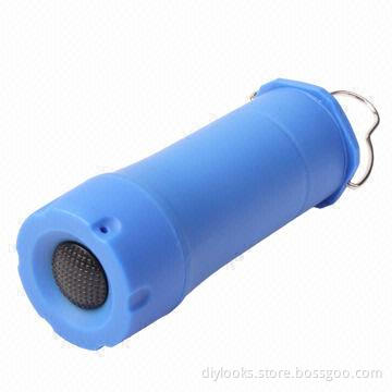 Special Design Telescopic LED Flashlight Camping Lamp Torch with Clip, Blue